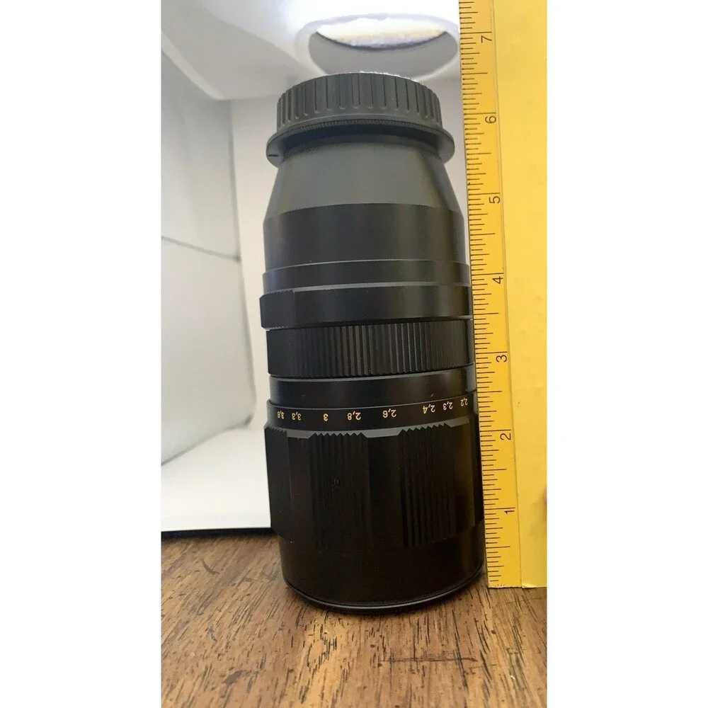 Telephoto Glass Lens Jupiter-21M 4/200 Soviet USSR Metal Canon Adapter Leather